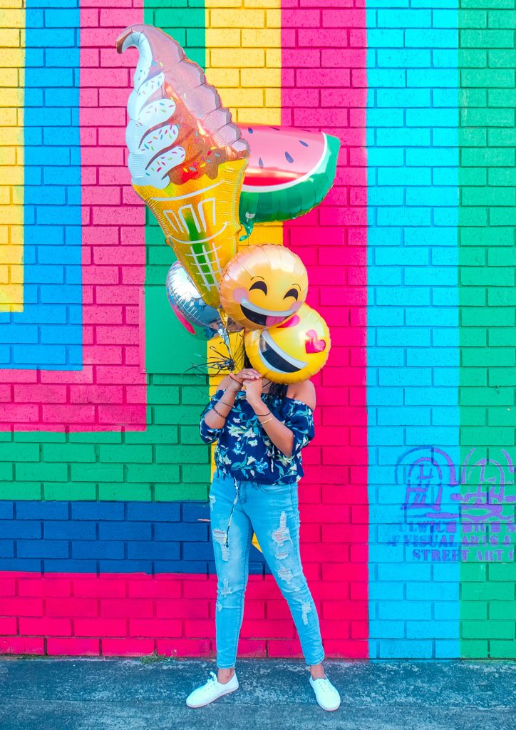 Fun emoji balloons photo