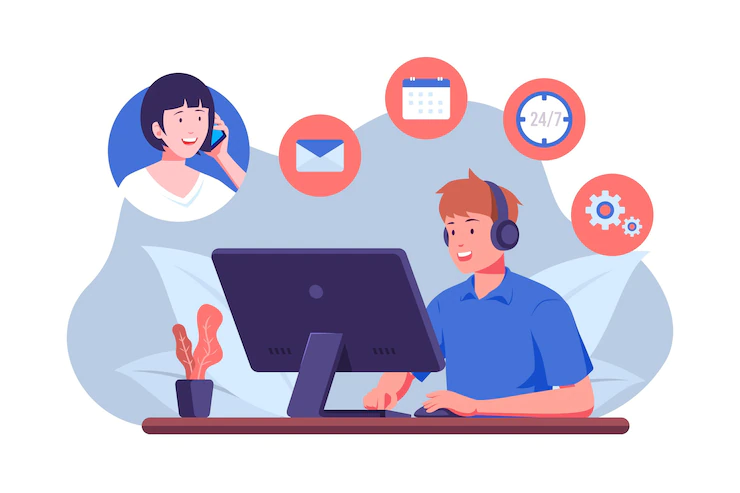 SMS for customer support is a no-brainer in the digital era. This illustration showcases successful customer support that improves customer experience with your business.